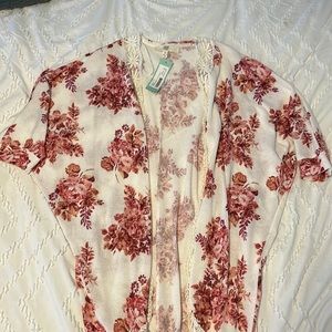 PINQUE Crochet Trimmed Cardigan -NWT